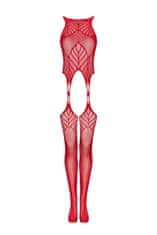 Obsessive Bodystocking + Ponožky Gatta Calzino Strech, červená, S/M/L
