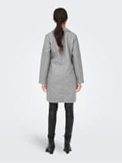 Jacqueline de Yong Dámský kabát JDYHARMONY 15247078 Light Grey Melange (Velikost L)