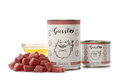 Gussto Fresh konzerva pro kočky s hovězím masem 400 g
