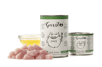 Gussto Fresh konzerva pro kočky s kuřecím masem 400 g