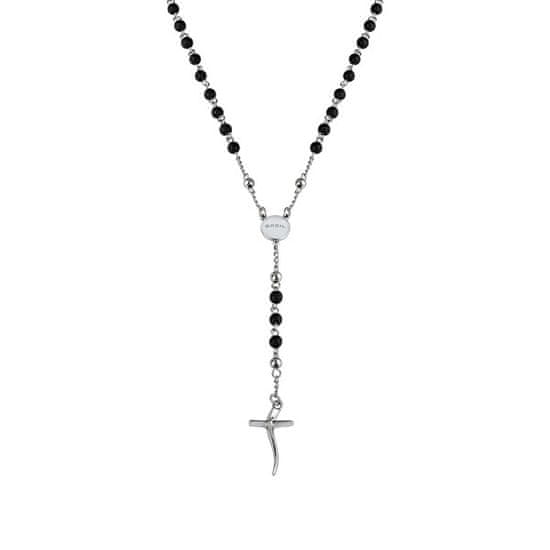 Breil Nadčasový korálkový náhrdelník s křížkem Code TJ2990
