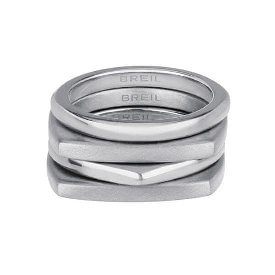 Breil Moderní sada ocelových prstenů New Tetra TJ301