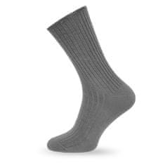 SOKKO 3x Pánské dlouhé ponožky šedá, bez stlačení 42-44