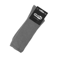 SOKKO 6x Pánské dlouhé ponožky šedá, bez stlačení 45-47