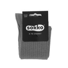 SOKKO 12x Dámské dlouhé šedé ponožky bez tlaku 36-38