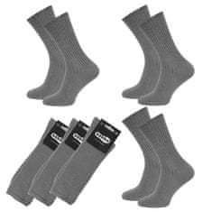 SOKKO 3x Dámské dlouhé ponožky šedá, netlačící 39-41