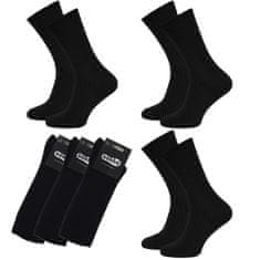 SOKKO 3x Pánské dlouhé ponožky černá, bez stlačení 42-44