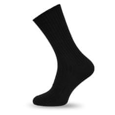 SOKKO 3x Pánské dlouhé ponožky černá, bez stlačení 42-44