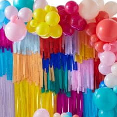 MojeParty Závěs na pozadí z třásní a balónků barevné