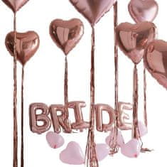 MojeParty Set balónků na rozlučku se svobodou Rose Gold Bride 25 ks