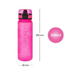 BAAGL Tritanová láhev na pití Logo - růžová, 500 ml