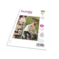 Burda Střih Burda 5909 - Zahradnická zástěra, taška, zahradní podložka
