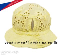 ROCKINO Dívčí letní klobouk vzor 3346 - žlutý, velikost 46