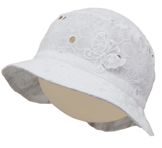 ROCKINO Dívčí letní klobouk vzor 3346 - bílý