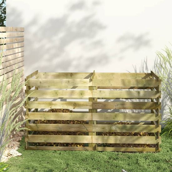 shumee vidaXL kompostér, impregnované borovicové dřevo, 180x90x90 cm