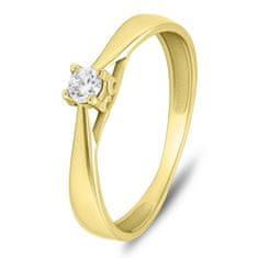 Brilio Nadčasový zásnubní prsten ze žlutého zlata GR114YAU (Obvod 58 mm)
