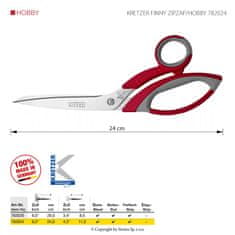 Kretzer - Solingen Krejčovské nůžky KRETZER FINNY ZIPZAP/HOBBY 782024