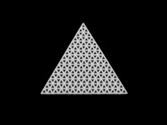 Kraftika 1ks bílá trojúhelník plastová kanava / mřížka vyšívací