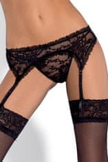 Obsessive Erotický podvazkový pás + Ponožky Gatta Calzino Strech, černá, L/XL