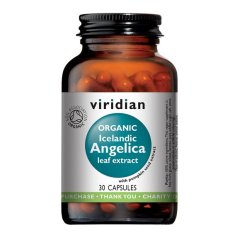 VIRIDIAN nutrition Icelandic Angelica (Andělika lékařská Bio) Organic, 30 kapslí