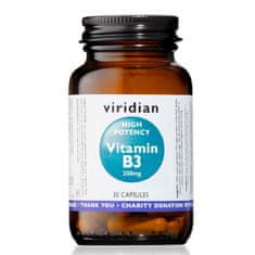 VIRIDIAN nutrition High Potency Vitamin B3, 250 mg, 30 kapslí