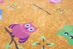 Vopi Dětský kusový koberec Sovička Silk 5248 oranžovožlutý 80x120