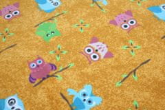 Vopi Dětský kusový koberec Sovička Silk 5248 oranžovožlutý 80x120
