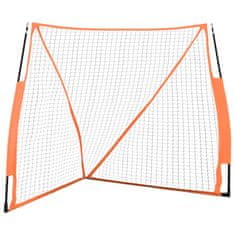 Greatstore Přenosná baseballová síť oranžová/černá 183x182x183cm polyester
