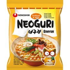 Nongshim Neoguri instantní nudlová polévka jemně pálivá s příchutí mořských plodů 120g