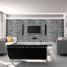 Netscroll Samolepící nálepky na zeď s 3D vzhledem šedé cihly, samolepící tapety 300x45 cm, jednoduchá aplikace, vinyl, voděodolné, GreyBricks