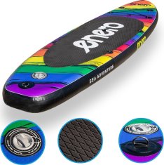 Enero Paddleboard SUP nafukovací 320x76x15 Rainbow
