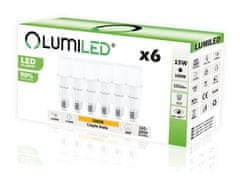 LUMILED 6x LED žárovka E27 STICK 15W = 100W 1521lm 3000K Teplá bílá
