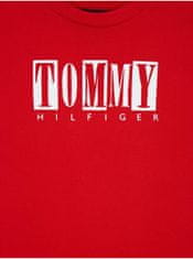 Tommy Hilfiger Červené klučičí tričko Tommy Hilfiger 140