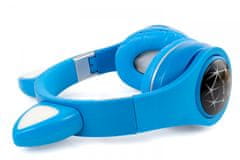  Bluetooth bezdrátová dětská sluchátka s ouškama, modrá