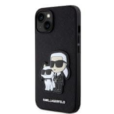 Karl Lagerfeld Lagerfeld PU Saffiano Karl and Choupette NFT Zadní Kryt pro iPhone 13 Black