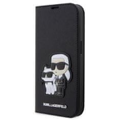 Karl Lagerfeld Lagerfeld PU Saffiano Karl and Choupette NFT Book Pouzdro pro iPhone 13 Pro Black