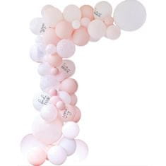 MojeParty Sada balónků na balónkový oblouk Hen party bílá/růžová 55 ks