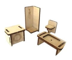 TWM dřevěný nábytek do domečku pro panenky 5dílný