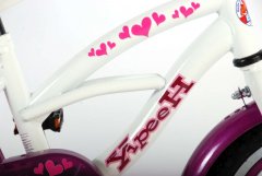 TWM Heart Cruiser 12palcový 23cm dívčí tácek s brzdami bílý/fialový