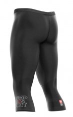 TWM 3/4 pánské běžecké kalhoty z polyamidu černé mt XL