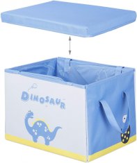 TWM úložný box/plátno na hraní Dino 41 cm polyester modrý