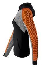 TWM dámská mikina s kapucí bavlna/polyester černá/šedá/oranžová velikost 34