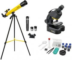 TWM sada dalekohledu a mikroskopu hliníková černá/žlutá