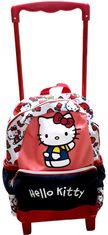 TWM batoh na kolečkách Hello Kitty 15 x 25 x 30 cm bílá/růžová/červená