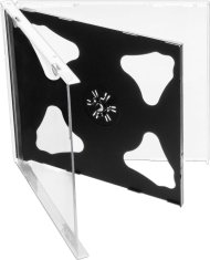 Cover IT box jewel + tray/ plastový obal na 2 CD/ 10mm/ černý/ 10pack