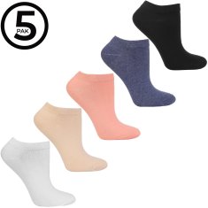 Moraj  Dámské jednobarevné bavlněné ponožky po 5 kusech 35 - 38