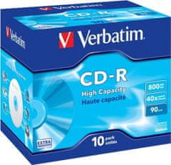 Verbatim CD-R90 800MB EP/DL/ 40x/ 90min/ jewel/ 10pack