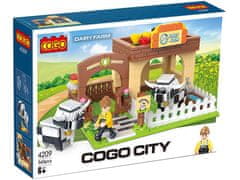 Cogo City stavebnice Farma s kravičkami kompatibilní 360 dílů