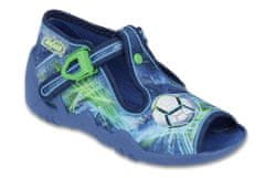 Befado chlapecké sandálky SNAKE 217P098 modré, fotbalový míč, velikost 22
