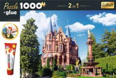 Trefl Sada 2v1 puzzle Zámek Drachenburg v Siebengebirge, Německo 1000 dílků s lepidlem